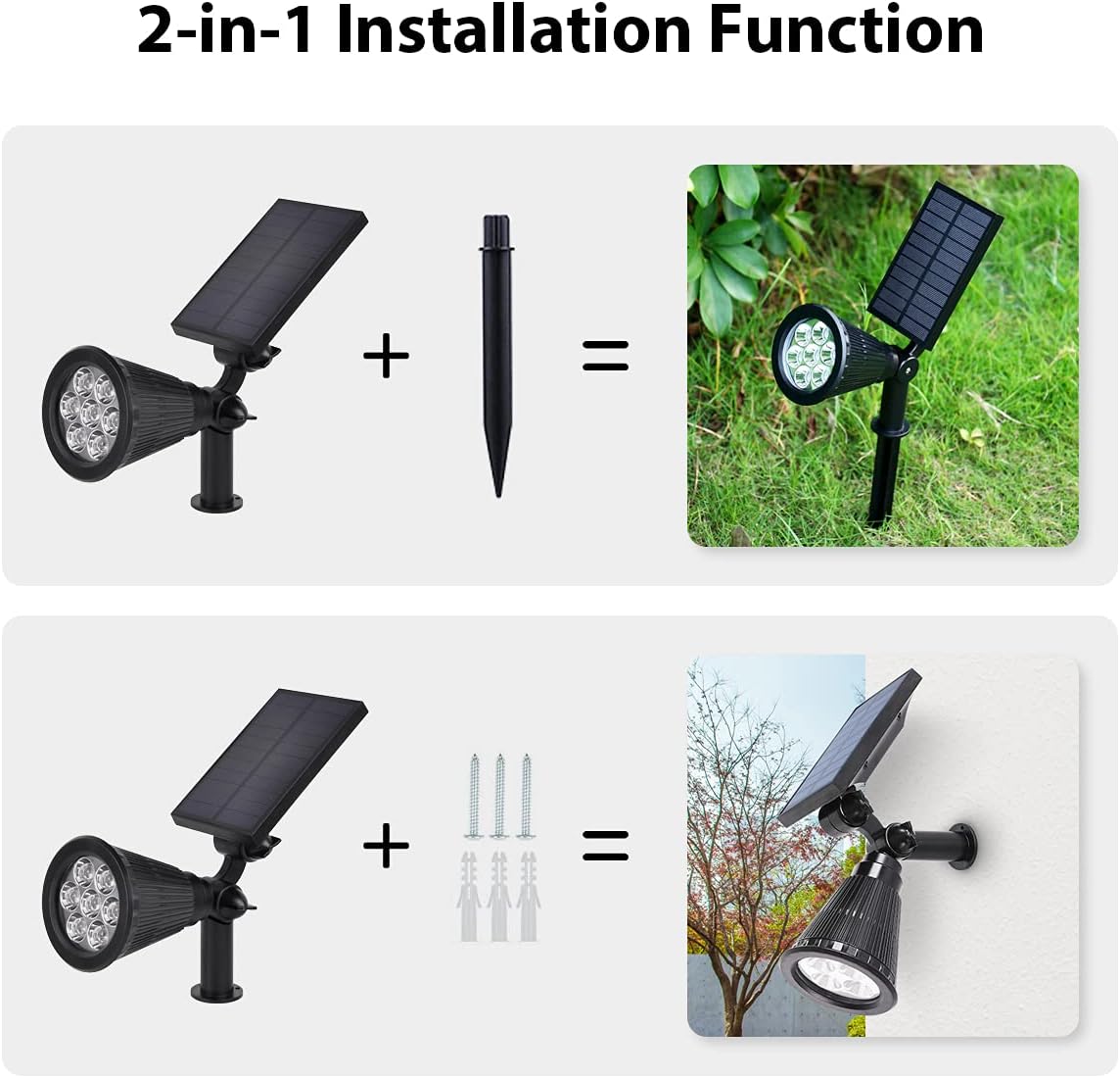 Соларна градинска лампа 5W с колче за земя, IP65,