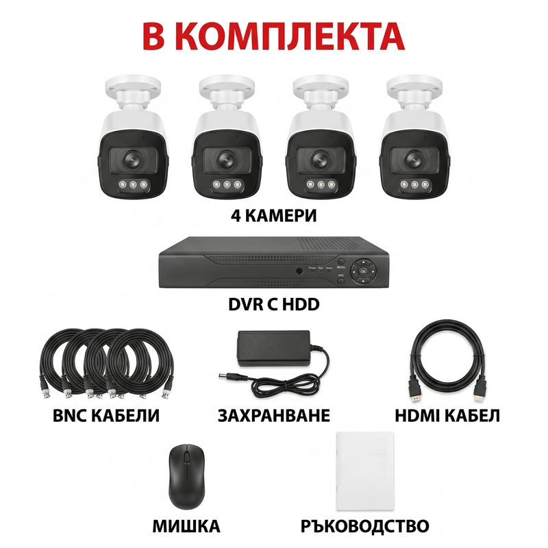 CCTV Комплект 4 камери