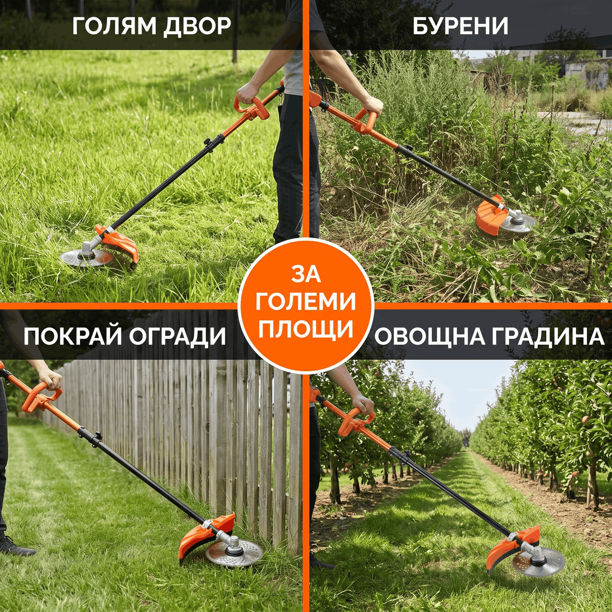 Акумулаторен Сглобяем Тример с Диск